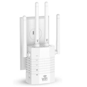 Dual Band WiFi Extender – 1200Mbps WiFi Range Booster, 105-Device Support
